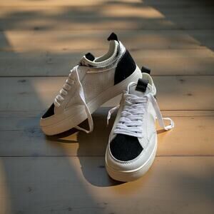 Steve Madden Bliss Sneakers White Black Women’s 7M